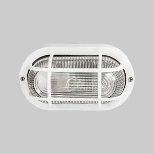 PLAFONIERA OVALE 'EFESTO' CON GRIGLIA Colore Bianco