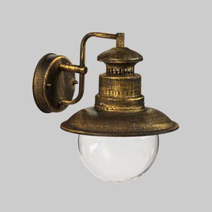 LANTERNA DA PARETE 'GEA' Colore Nero/Oro