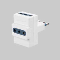 ADATTATORE TRIPLO 10A IDEAL STAR 2P+T- prese 10A 2P+T - IDEAL STAR