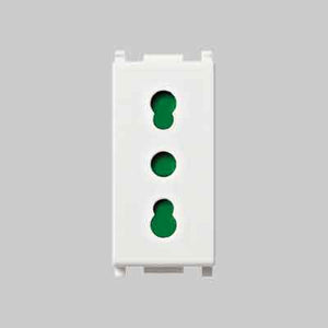PRESA BIVALENTE 'PLANA' VIMAR 10/16A 250V 2P+T - Col. Bianco - VIMAR