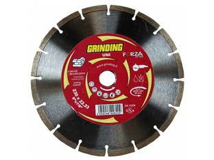DISCHI DIAMANTATI UNIVERSALI PER MATERIALI DA COSTRUZIONE Ø MM.230- - ø mm.230x2 foro 22,2 corona a settori - 1 blister GRINDING
