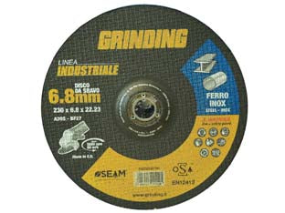 DISCHI DA SGROSSO PER FERRO/INOX Ø MM.230 LINEA INDUSTRIALE- - ø mm.230x6,8 foro 22,2 da sgrosso per ferro/inox - 10 pezzi GRINDING