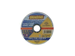 DISCHI DA TAGLIO SOTTILE CENTRO PIANO PER PIASTRELLE Ø MM.115- - ø mm.115x1,6 foro 22,2 da taglio per piastrelle - 50 pezzi GRINDING