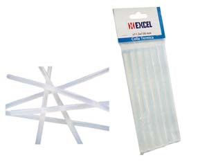 COLLA TERMOFUSIBILE TRASPARENTE MM.150- - mm.150 ø mm.7,2 - 10 blister EXCEL