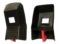 MASCHERE DI PROTEZIONE CURVE PER SALDATRICI  mm.260x390x81, peso gr.290