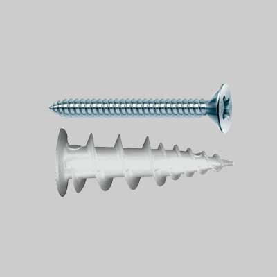 TASSELLO AUTOFORANTE CON VITE PER CARTONGESSO 'SPV' 6x37 mm - vite 4x30 - 100 pezzi- TECFI