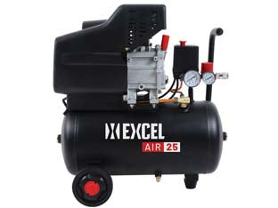 COMPRESSORE COASSIALE LUBRIFICATO A OLIO AIR 25 LT.24 HP 1,5 MONOFASE    EXCEL