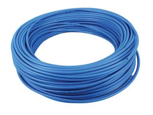 TUBO PER COMPRESSORE IN POLIURETANO AZZURRO- - ø mm.10x7,5 mt.100 - pressione esercizio 9 atm - 100 mt