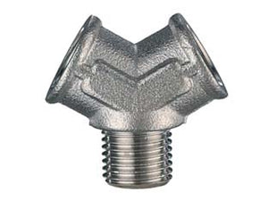 DEVIAZIONE FEMMINA Y CON CENTRALE MASCHIO- - attacco inferiore 1/4M art.32/A - 10 pezzi ANI