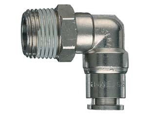 RACCORDO L GIREVOLE INNESTO AUTOMATICO E FILETTATO MASCHIO CONICO- - attacco conico 1/4M ø mm.8 art.50/CG - 5 pezzi ANI