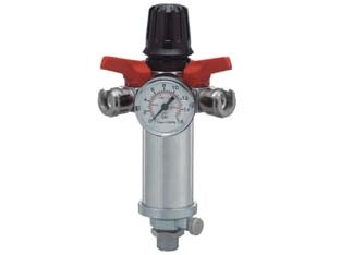 REGOLATORE DI PRESSIONE CON FILTRO E MANOMETRO  filettatura inferiore da 3/8 art.31/A5    ANI