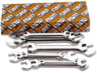 CHIAVI A FORCHETTA CROMATE ART.55/S  ART.55/S8 in serie pz.8 da 6x7 a 20x22 in scat.    BETA