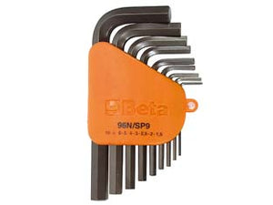 CHIAVI MASCHIO ESAGONALI PIEGATE BRUNITE ART.96N/SP9    BETA