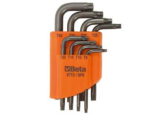 CHIAVI MASCHIO TORX PIEGATE CROMATE ART.97TX/S6    BETA