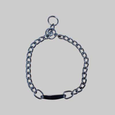 COLLARE PER CANI A STRANGOLO IN METALLO CON PIASTRA IDEAL STAR 25 mm x 50 cm - IDEAL STAR