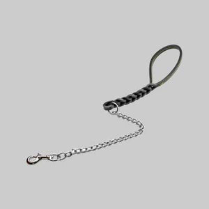 GUINZAGLIO PER CANI DOPPIA TRECCIA CON CATENA 600 mm