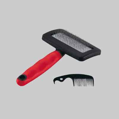 SPAZZOLA CARDATRICE PER CANI E GATTI Tg. L - cm 16,5x11,4x3,3h