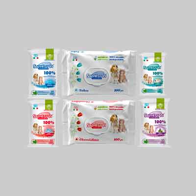 SALVIETTE UMIDIFICATE PER CANI E GATTI 30x20 cm Clorexidina - Conf. 35 pezzi - FRONTLINE