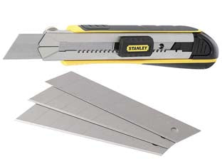 CUTTER GRANDE FATMAX MM.25 CON GUIDA IN ACCIAIO INOX E 4 LAME- - mm.215 (0-10-486) - 2 pezzi STANLEY