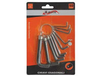CHIAVI MASCHIO ESAGONALI IN SERIE 10 PEZZI - 5 blister ALTE