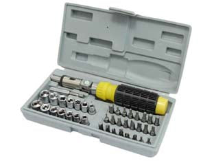 GIRAVITE PORTAINSERTI E BUSSOLE DA 1/4 IN SERIE 41 PEZZI - 1 pezzi ALTE