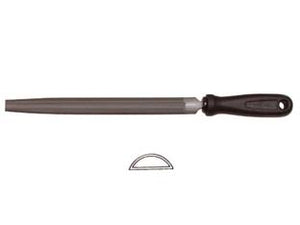 LIME MEZZE TONDE CON MANICO PLASTICA- -4 mm.100 taglio bastardo - 2 pezzi