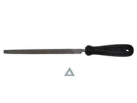 LIME TRIANGOLARI CON MANICO IN PLASTICA- - 6 mm.150 taglio bastardo - 2 pezzi