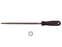 LIME TONDE CON MANICO PLASTICA- - 4 mm.100 taglio bastardo - 3 pezzi