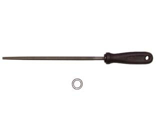 LIME TONDE CON MANICO PLASTICA- - 4 mm.100 taglio bastardo - 3 pezzi