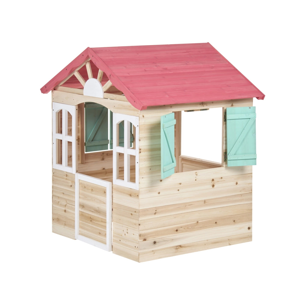 Casetta da giardino in legno di abete, marrone chiaro, per esterni, casetta per bambini in stile cottage
