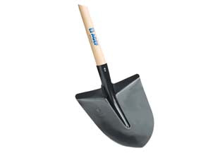 BADILE IN ACCIAIO RINFORZATO MANICATO  n°00 cm.28x29 lungh. tot. cm.162    AGEF