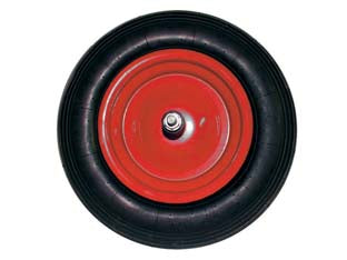 RUOTA PER CARRIOLA PNEUMATICA PERNO MM.12X260  perno mm.12x260, interasse mm.190    ALTE