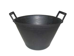 SECCHIO MURATORE CON DUE MANICI NERO- - ø cm.36 - lt.10 - 10 pezzi