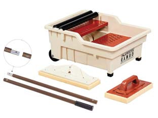 VASCHETTA LAVAGGIO RAMBO LT.40 KIT GRIGLIA 2 RULLI E 2 FRATTONI  cm.60x50x30h.  portata lt.40    RAIMONDI