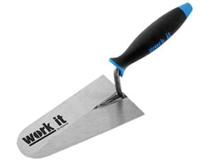 CAZZUOLA WORK-IT PUNTA TONDA MANICO IN GOMMA- - mm.160 - 40751 - 6 pezzi AUSONIA