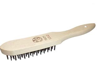 SPAZZOLA ACCIAIO CON MANICO CURVO- - 4 ranghi art.1622 - 12 pezzi PAVAN