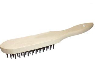 SPAZZOLA ACCIAIO CON MANICO CURVO- - 5 ranghi - 20 pezzi ALTE