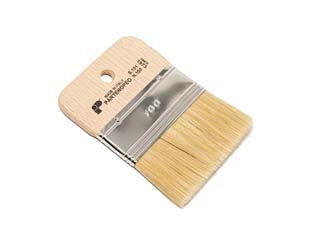 SPALTER DECORATIVO SETOLA BIONDA MANICO CORTO LEGNO- - mm.9x100 - altezza setola mm.64 - 12 pezzi