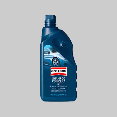 SHAMPOO AUTO CON CERA AUTOASCIUGANTE AREXONS 1 lt - AREXONS