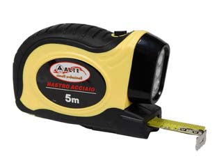 FLESSOMETRO SOLE CON LUCE A LED- - mt.5 nastro mm.19h. - 6 blister ALTE