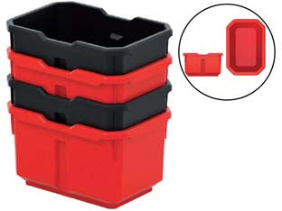 VASCHETTA PORTAMINUTERIA TITAN SET PEZZI 4- - mm.158x110x95h. art.KTIS16 - 1 pezzi KISTENBERG