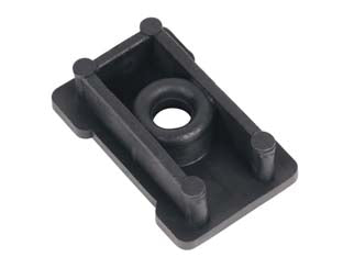 PIEDINO PER MONTANTE SCAFFALE A GANCIO- - mm.46x27 - 10 pezzi PROMETAL