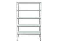 SCAFFALE IN KIT 5 PIANI A INCASTRO ZINCATO  5 ripiani cm.100x40x186h.    PROMETAL