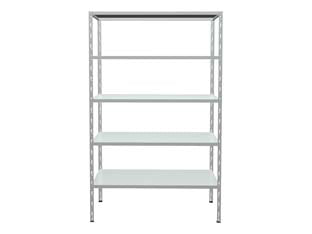 SCAFFALE IN KIT 5 PIANI A INCASTRO ZINCATO  5 ripiani cm.100x40x186h.    PROMETAL
