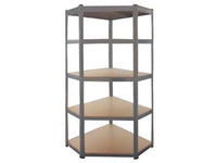 SCAFFALE ANGOLARE IN KIT 5 RIPIANI IN LEGNO  5 ripiani cm.40x70x40x90x90x180h.    ALTE