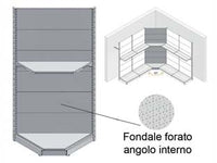 FONDALE IN LAMIERA FORATO ANGOLO INTERNO MM.400H GRIGIO RAL 7035  mm.1000 l.x400 h.