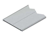 RIPIANO IN LAMIERA FORATA VERNICIATO GRIGIO RAL 7035  mm.665 l.x500 p. con 2 rinforzi