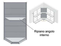 RIPIANO IN LAMIERA FORATO ANGOLO INTERNO VERNICIATO GRIGIO RAL 7035  mm.400 p.
