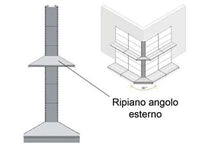 RIPIANO IN LAMIERA FORATO ANGOLO ESTERNO VERNICIATO GRIGIO RAL 7035  mm.400 p.