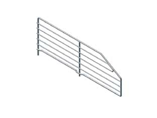 DIVISORIO TRAPEZOIDALE IN FILO CROMATO  mm.400 l.x160/80 h.